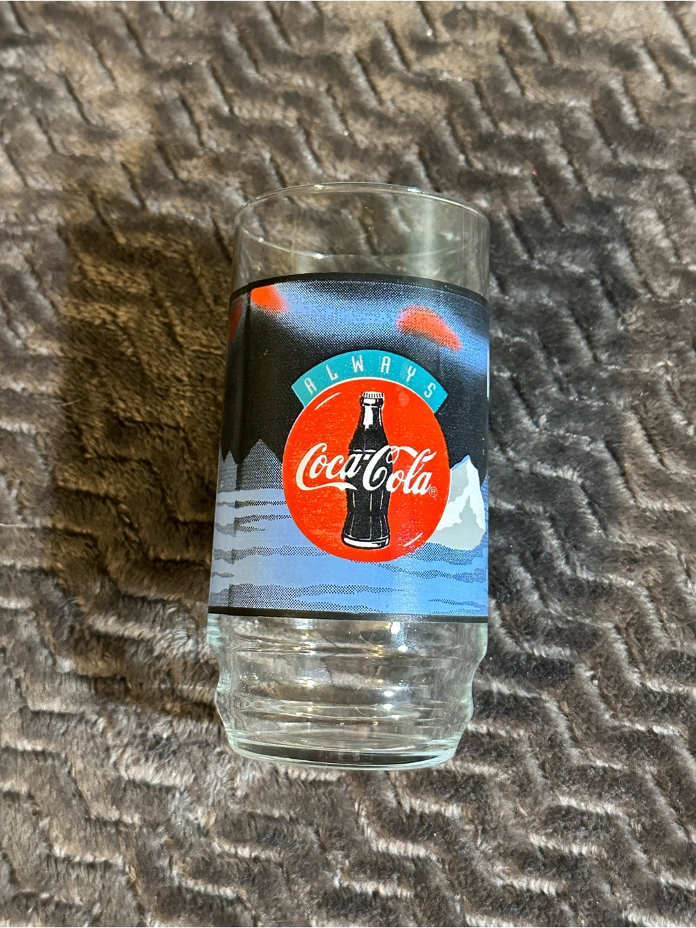 Coca Cola Black & Red Logo Drinking Glass